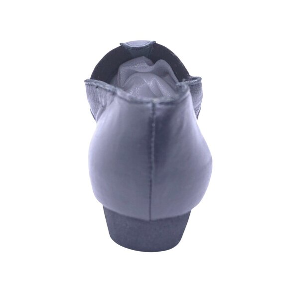 Leo's Adult 4 Jazz Split Sole Dance Shoes Gore Stretch Slip On Black Leather - Picture 3 of 8